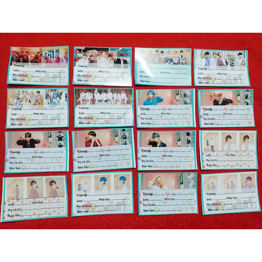 NHÃN VỞ BTS MẪU MỚI NHẤT