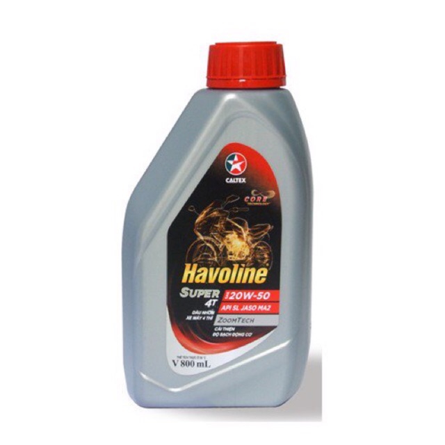 Nhớt xe máy số cao cấp Caltex Havoline Super 20W50 4T 800ml -dùng được cho tất cả dòng xe máy số Yamaha, Honda, Mô tô PKL PKN, Giá Tốt, Hàng chất Lượng, Nhà Bán Hàng Uy Tín