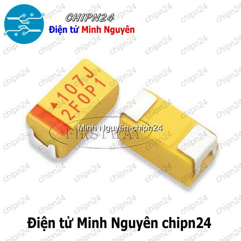 [4 con] (KG2) Tụ Tantalum Dán SMD 3216 100uF 6.3V (107J) (Loại A) (3.2x1.6mm) (3.2x1.6MM)