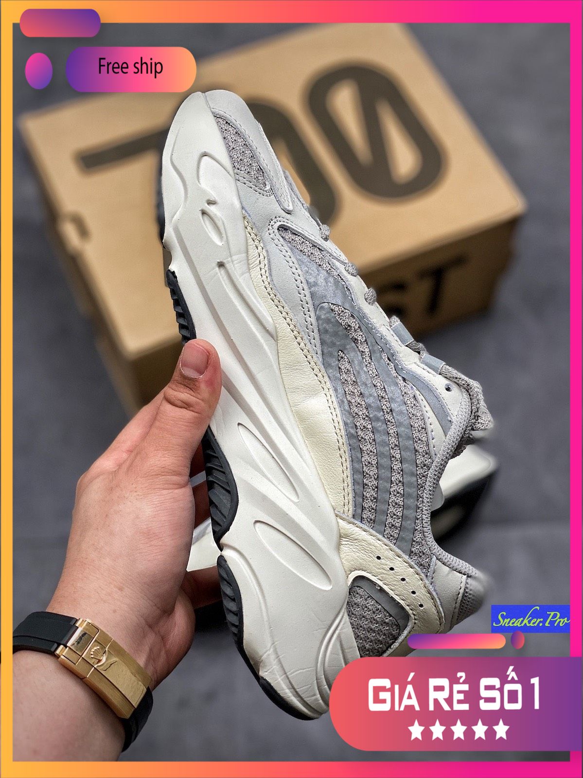 Giày thể thao phản quang YEEZY BOOST 700 static dành cho nam nữ