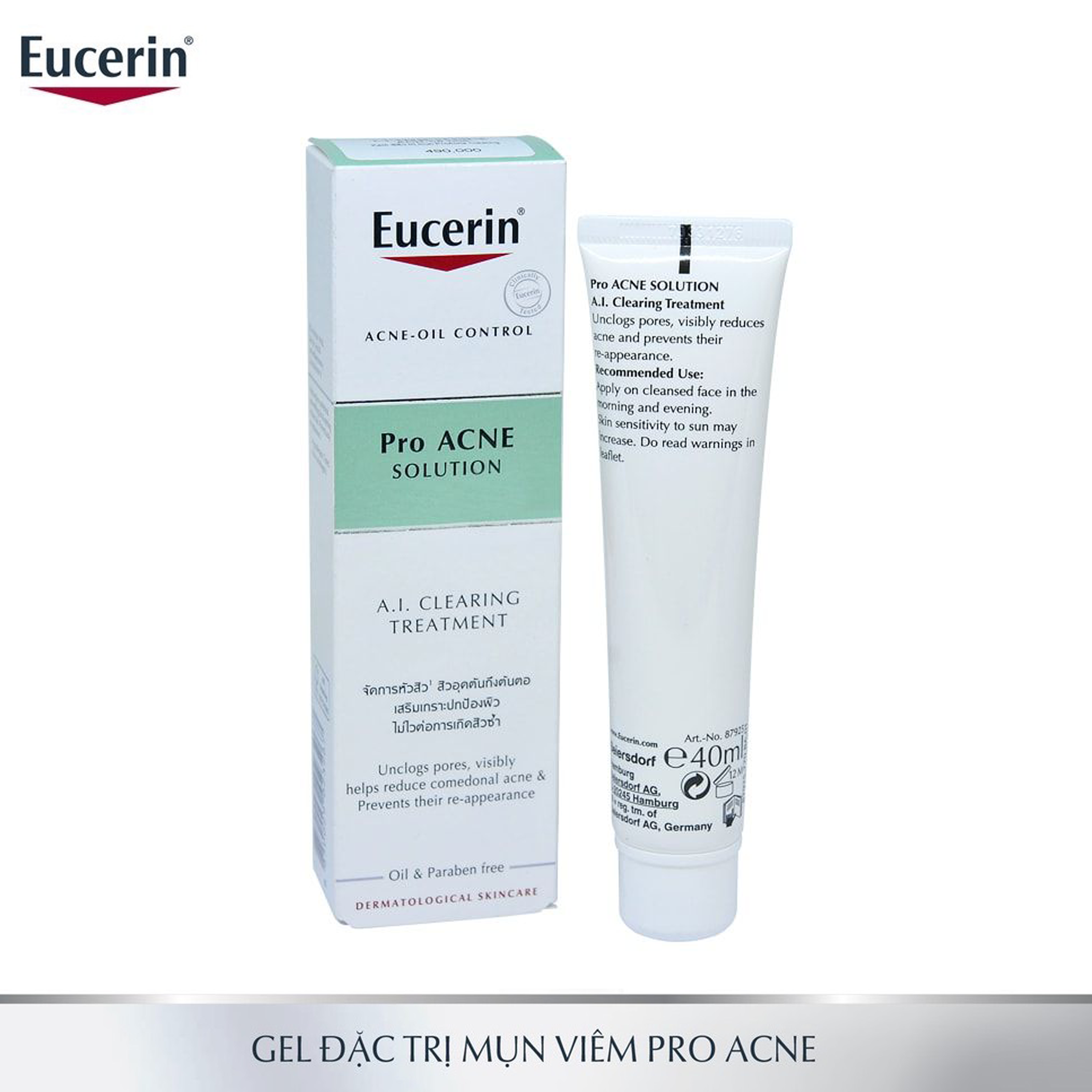 [HCM]Eucerin Tinh Chất Giảm Mụn Proacne A.I Clearing Treatment 40ml
