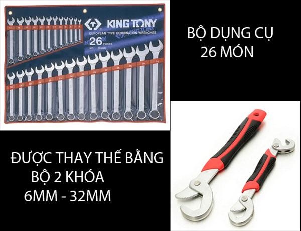 Bộ 2 Mỏ Lết Bằng Thép Đa Năng