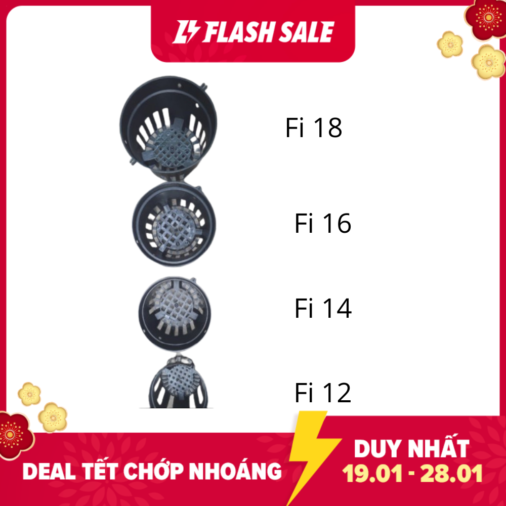 Chậu nhựa đen trồng lan, cây cảnh đủ size