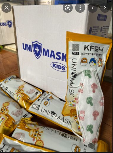 {COMBO 50 Cái } Khẩu Trang Cho Bé 4D KF94 UINIMASK Hoạ Tiết Bé từ (0-3 tuổi)