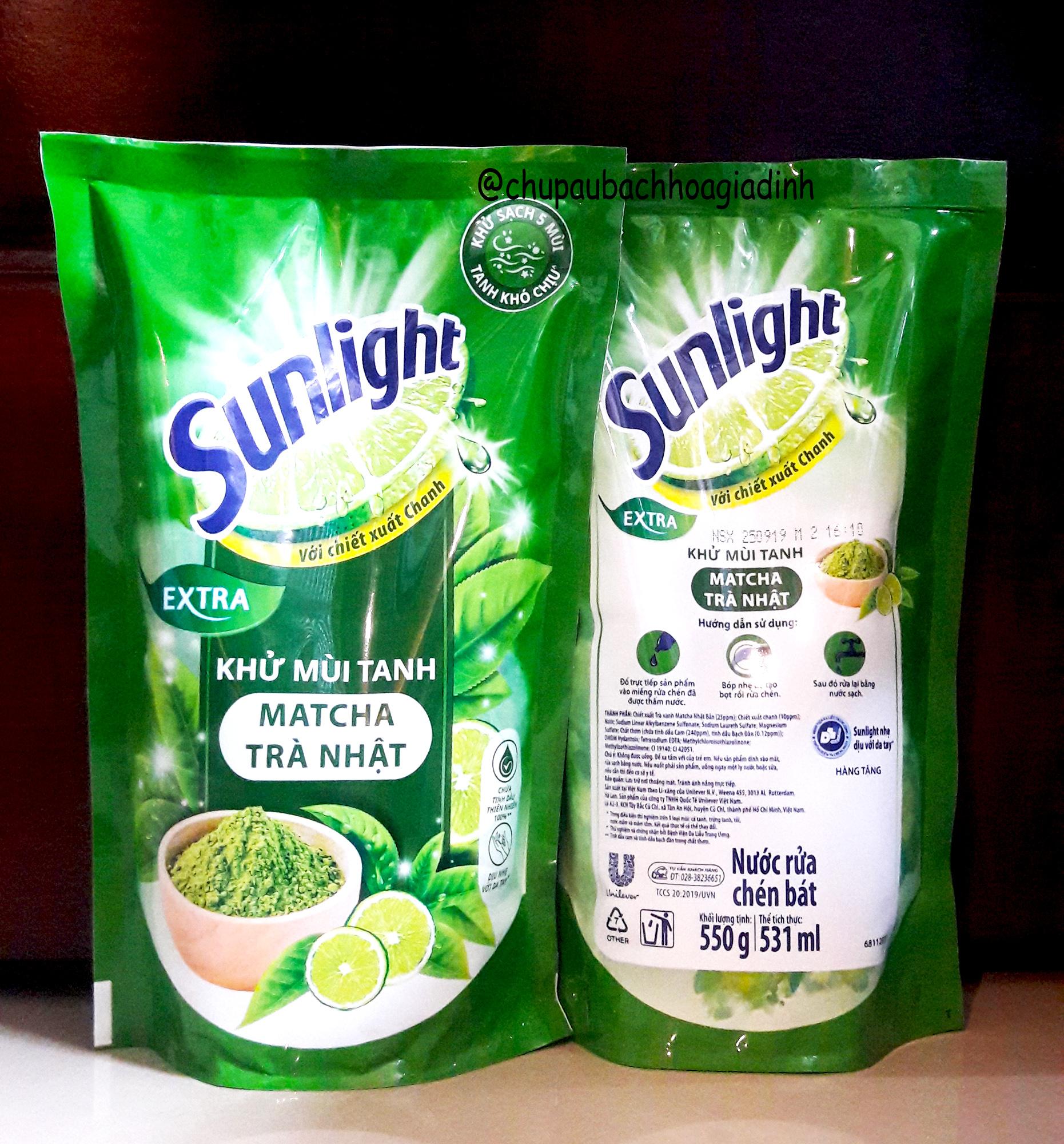 NƯỚC RỬA CHÉN SUNLIGHT MATCHA TRÀ NHẬT 550G
