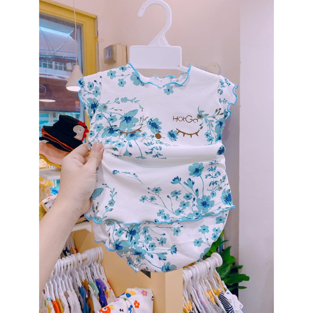 Bộ thun mát cho bé gái sơ sinh hiệu hotga 3-12kg