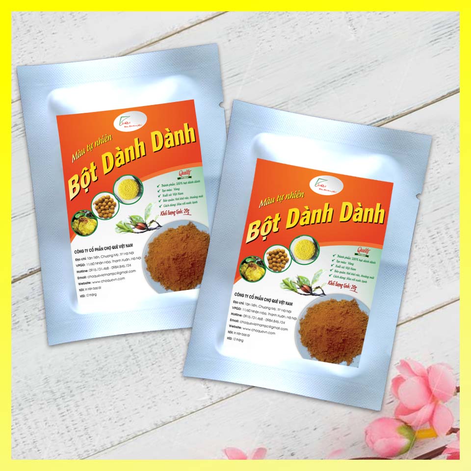Bột Dành Dành Nguyên Chất 20g Chợ Quê