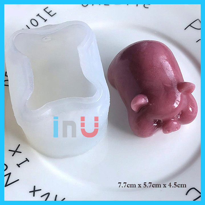 HCM - Khuôn silicon 3D hình Heo múp cute làm rau câu pudding socola fondant trang trí