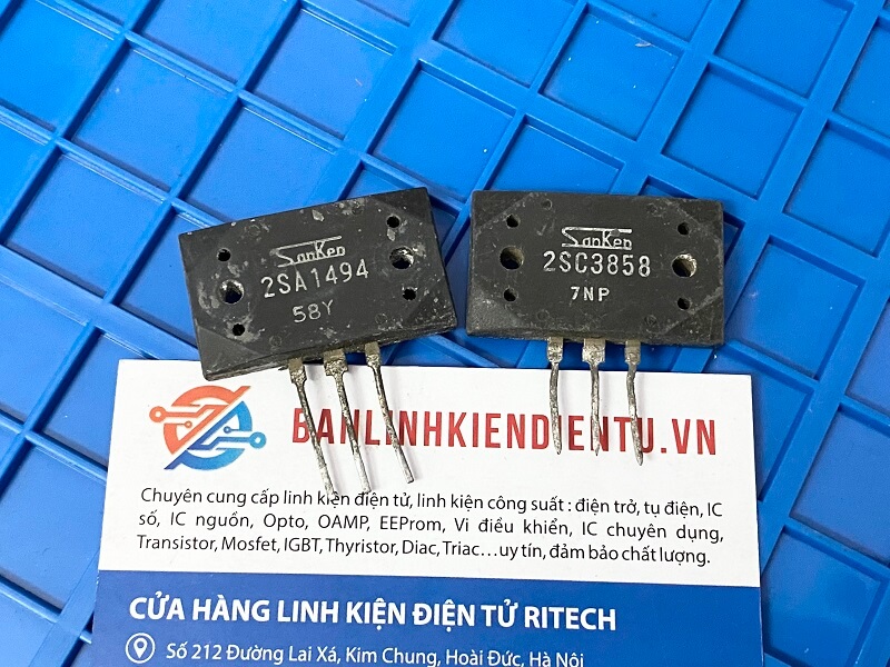 2sa1494 và 2sc3858 cặp sò transistor 17a/200v tháo máy