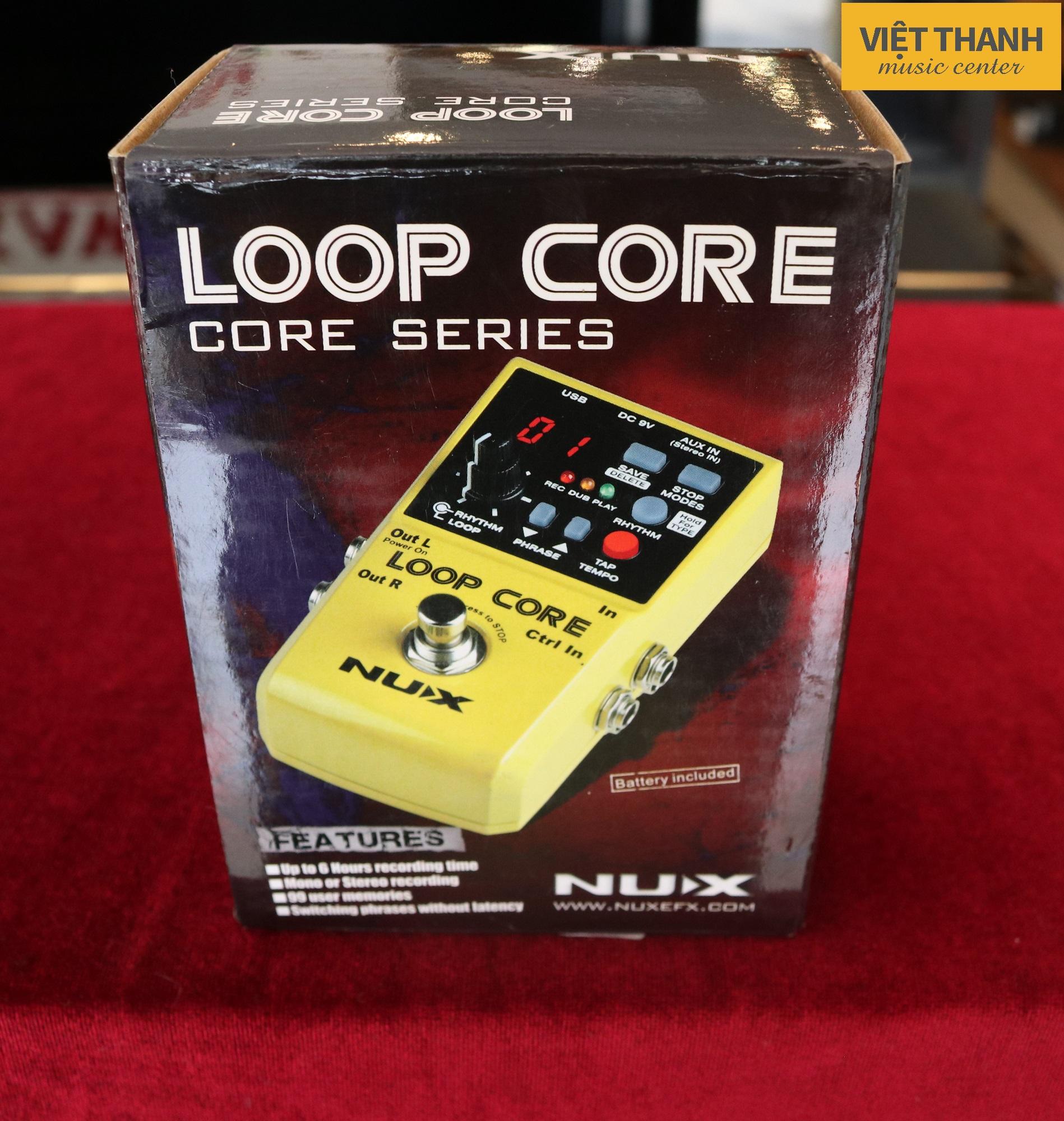 Phơ Guitar tạo vòng lặp Nux Loop Core Effect Pedal (Bàn đạp Looper Fuzz - Thời gian ghi âm 6h)