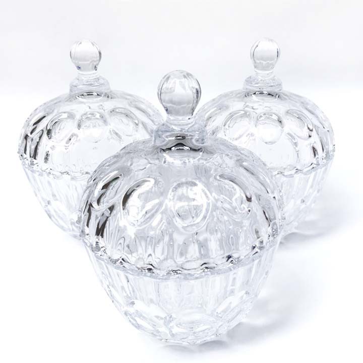 [HCM]Set 3 Thố pha lê đựng hạt dưa bánh mứt ngày Tết