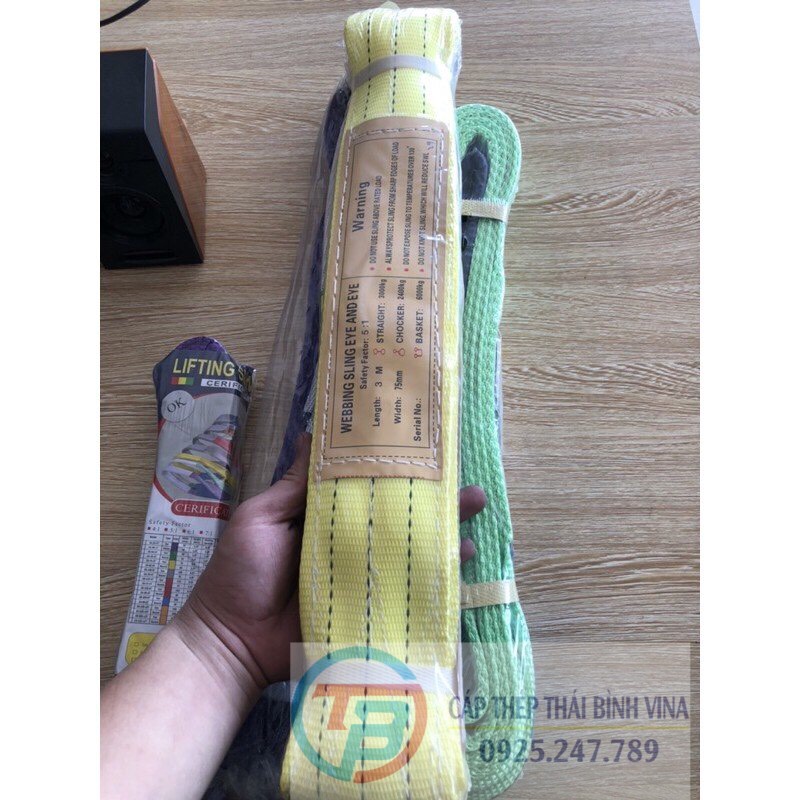Dây bẹ cẩu hàng 3 tấn 6 mét giá sỉ cáp thép thái bình vina