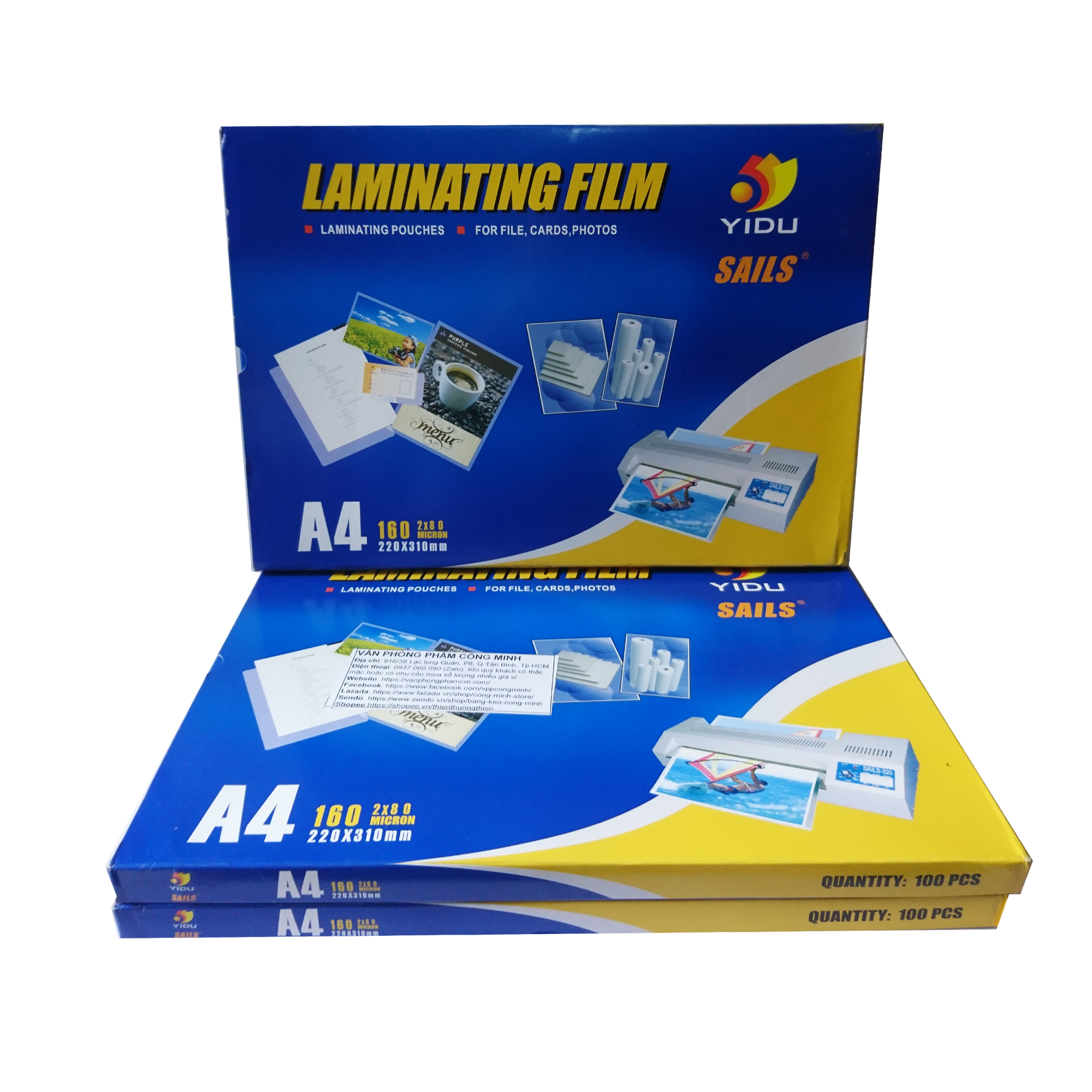 Ép Plastic A3 YIDU 80mic(Laminating Film) - Ép Plastic A4 YIDU 80mic(Laminating Film)