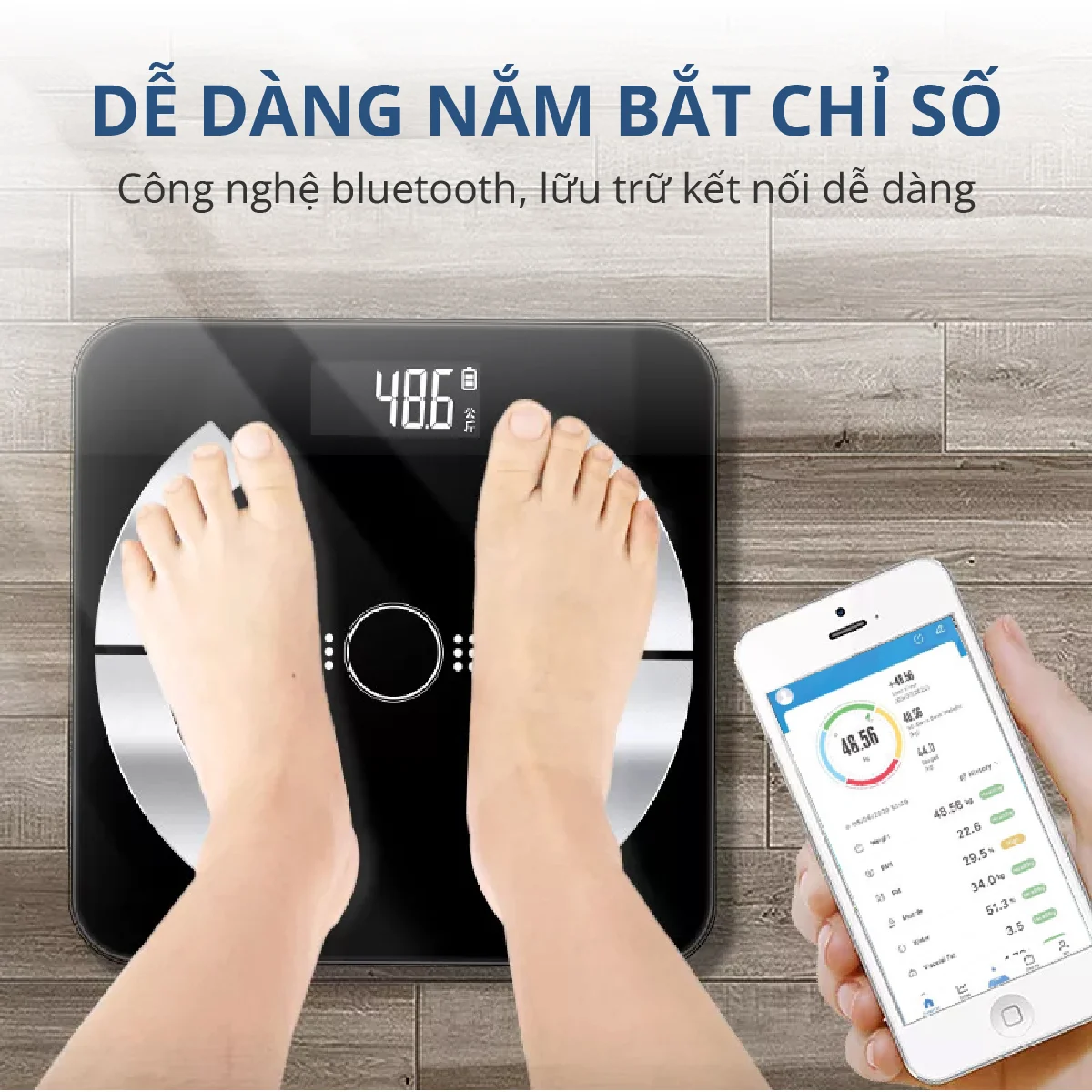 Cân Điên Tử Phân Tích Chỉ Số Cơ Thể Kachi