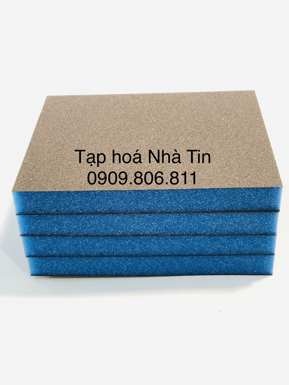 Combo 4 miếng mút xốp chà nồi, chà nhám 2 mặt 7983