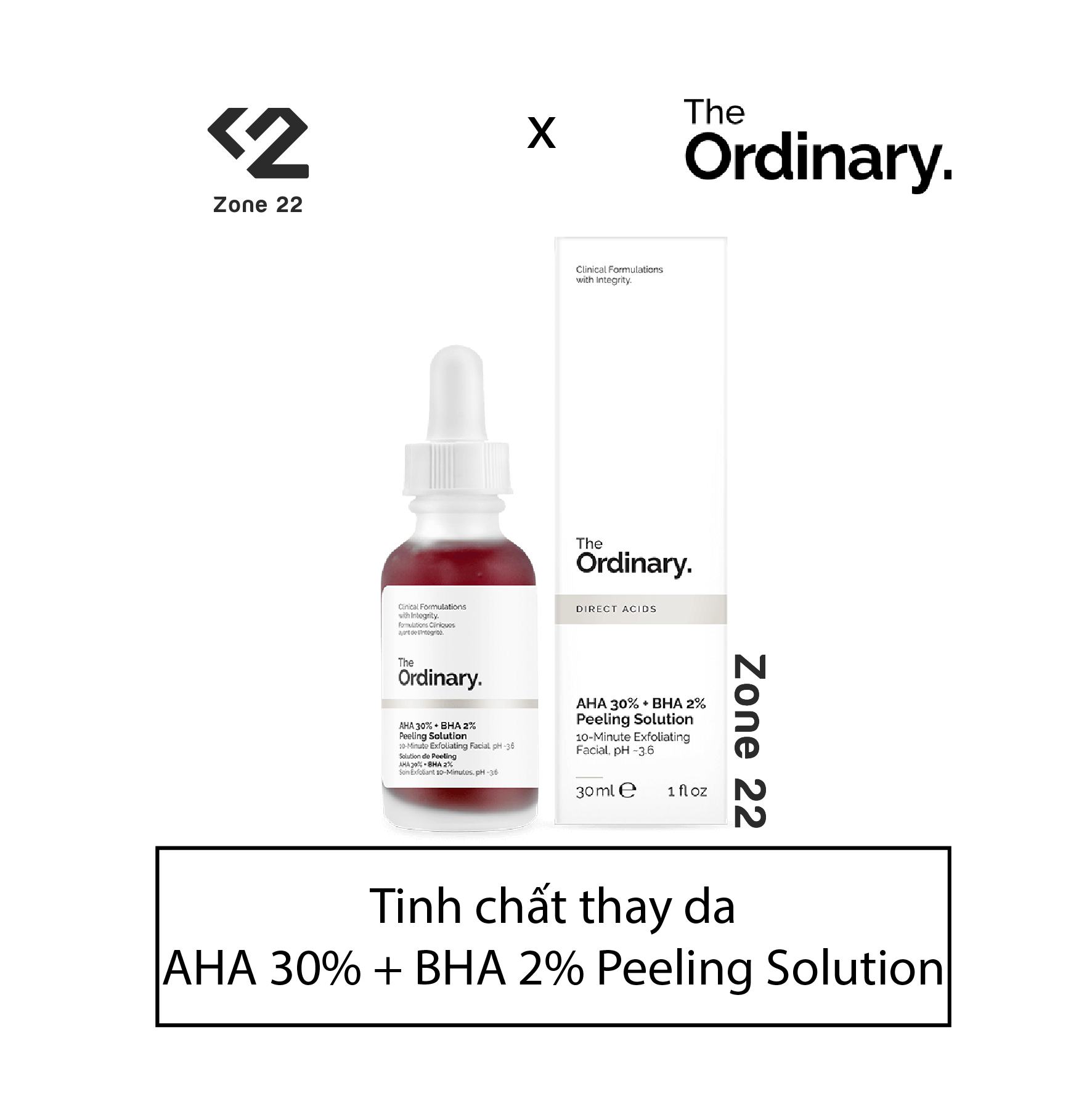 [HCM][ZONE 22] Tinh chất thay da AHA 30% + BHA 2%  Peeling Solution