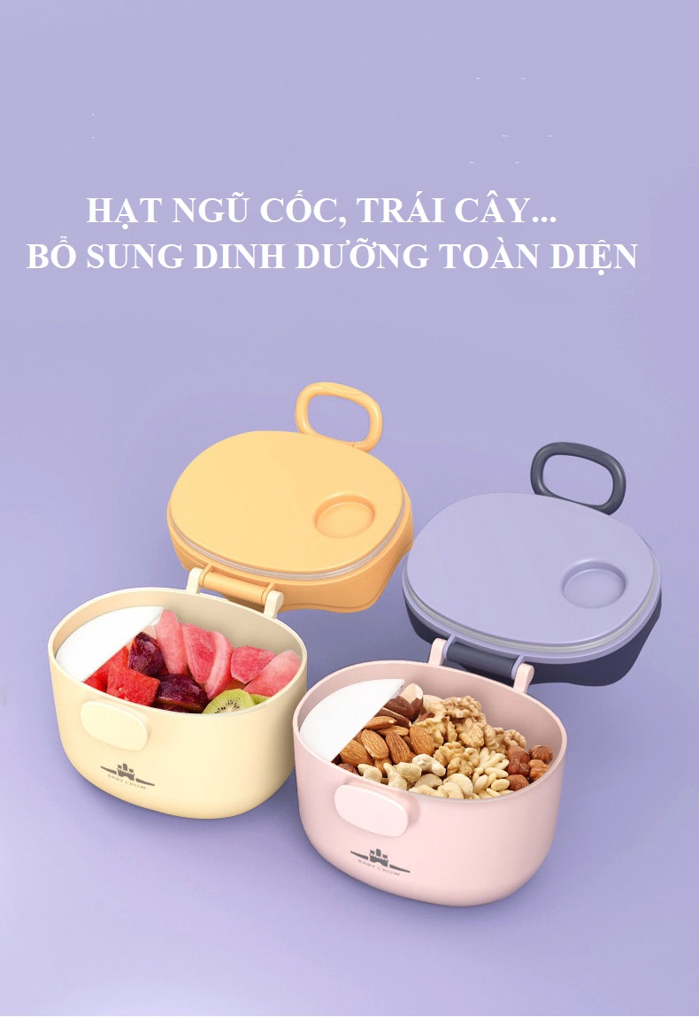 Hộp Đựng Sữa Bột, Chia Sữa Bột Cho Bé Đi Ra Ngoài