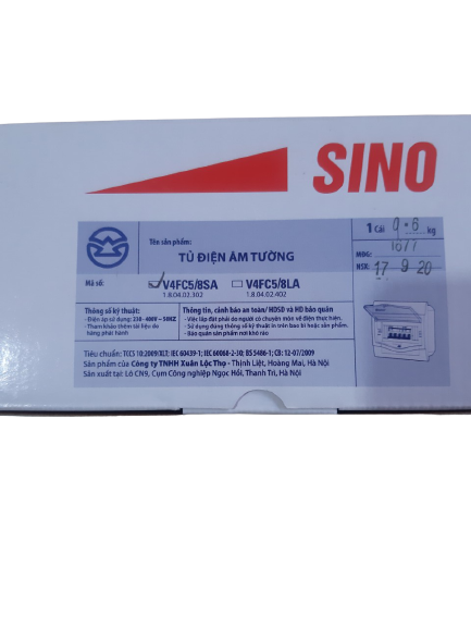 Tủ điện 5-8 Module nhựa âm tường SINO ( Mã: V4FC5/8SA)
