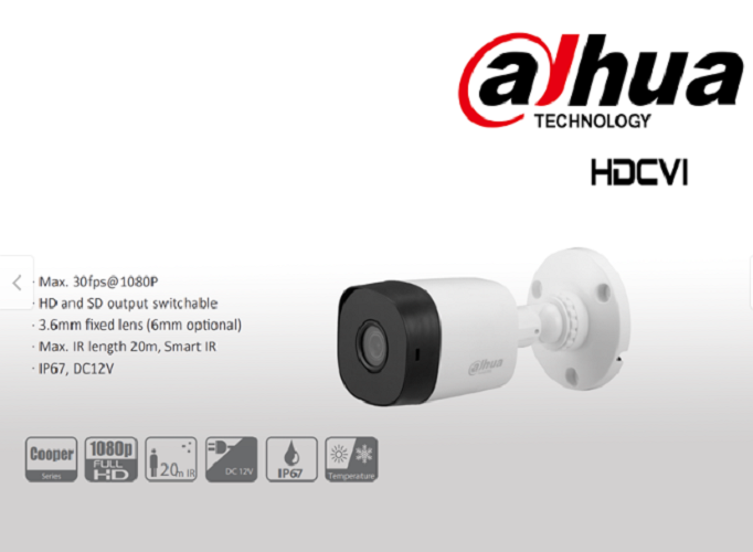 Camera Giám Sát Dahua 2.0MP Full HD - B2A21P