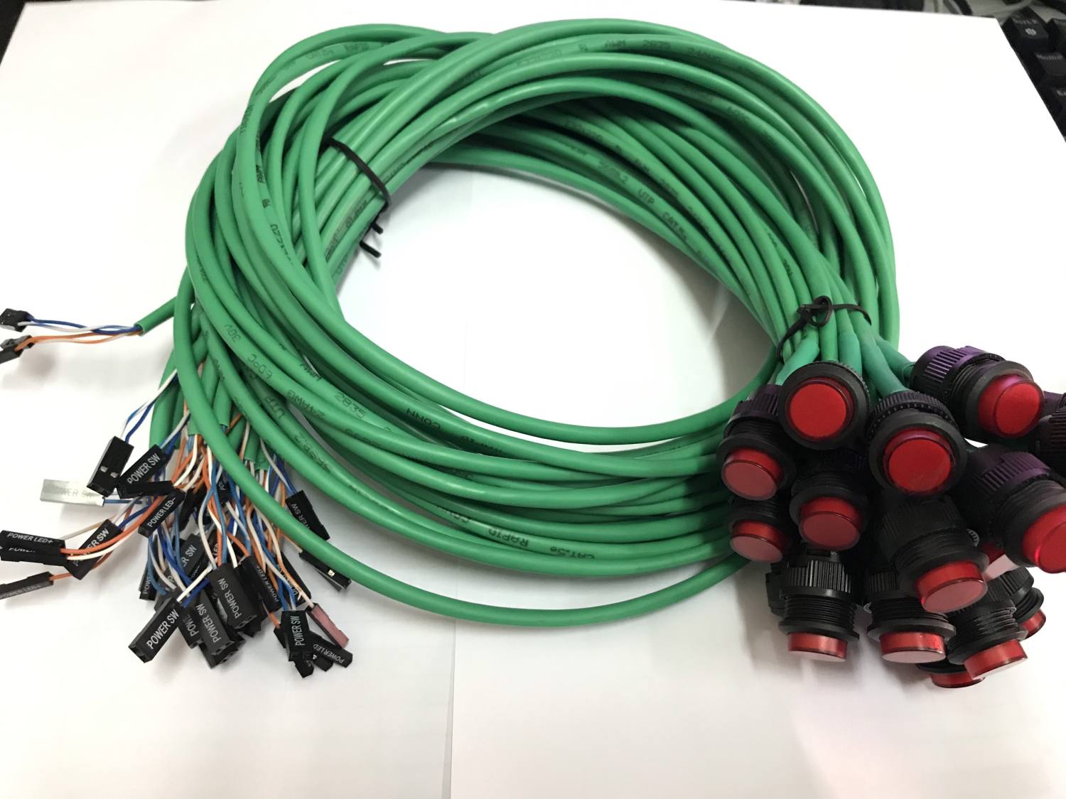 Bộ 5 nút nguồn deal hủy diệt nút nguồn power led loại dây tốt 100% lỗi đồng dài 80cm