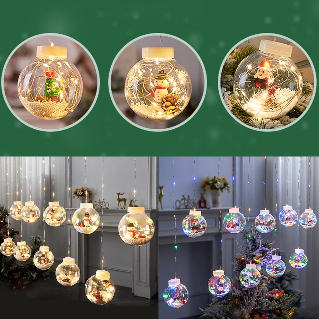Nháy mành tròn led ông già Noel trang trí