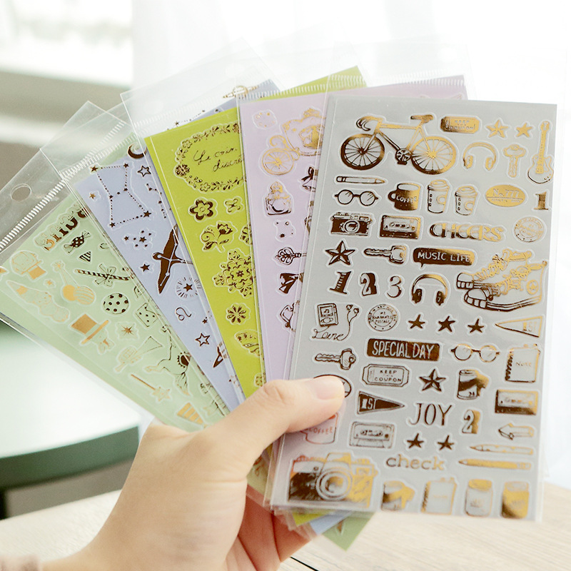 Hình dán trang trí Sticker Gold printing Stampure hoặc Mindwave
