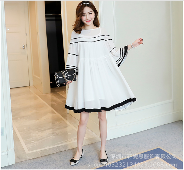 ĐẦM VÁY BẦU CÔNG SỞ VOAN  VIỀN ĐEN