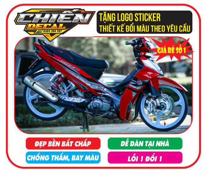 Tem rời sirius y11zr đỏ đen