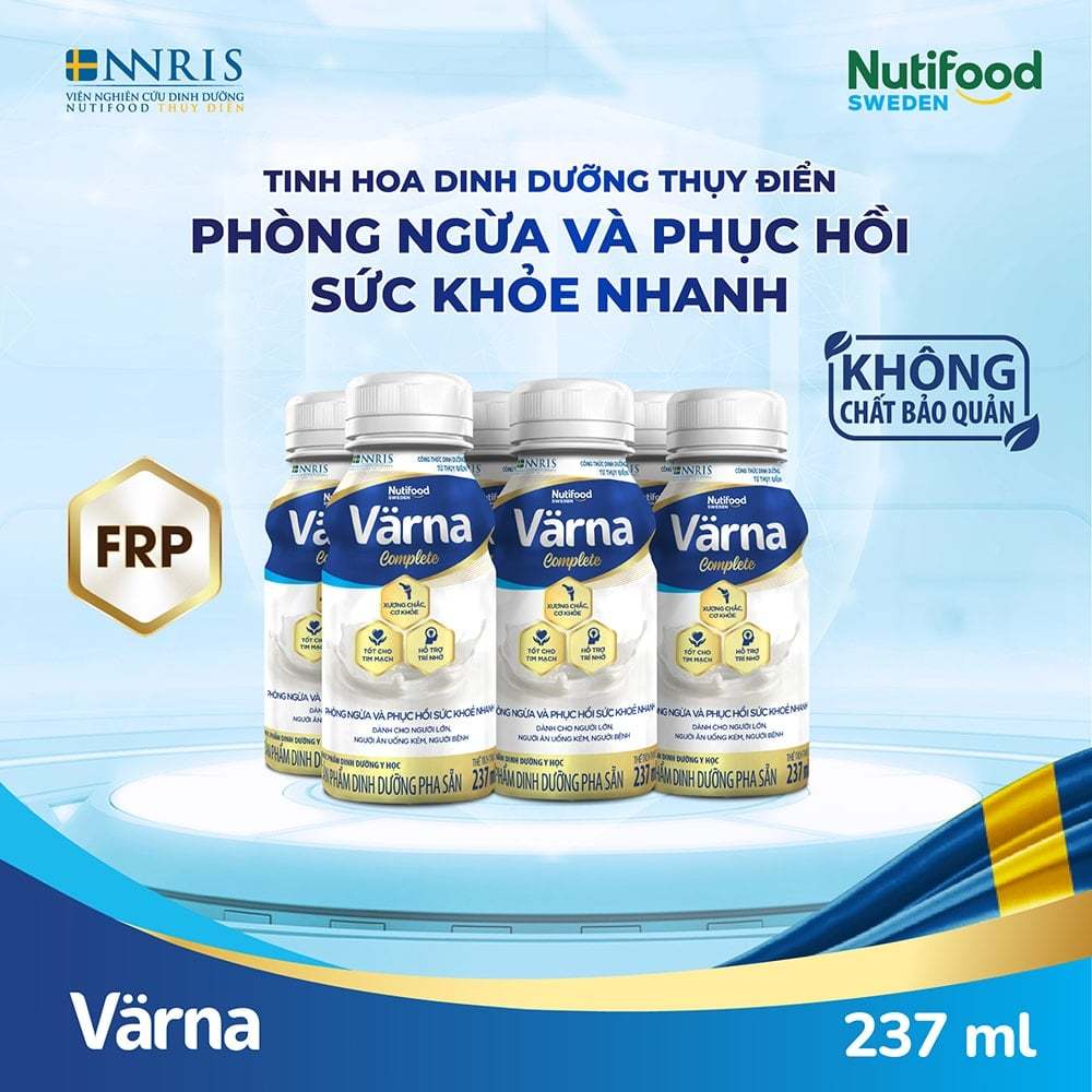 Lốc 6 chai sữa bột pha sẵn varna complete 237ml
