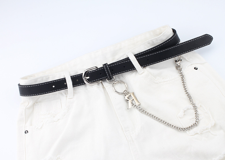 Thắt lưng nữ Nịt nữ Belt thời trang kèm dây xích Kèm chain HOT TREND