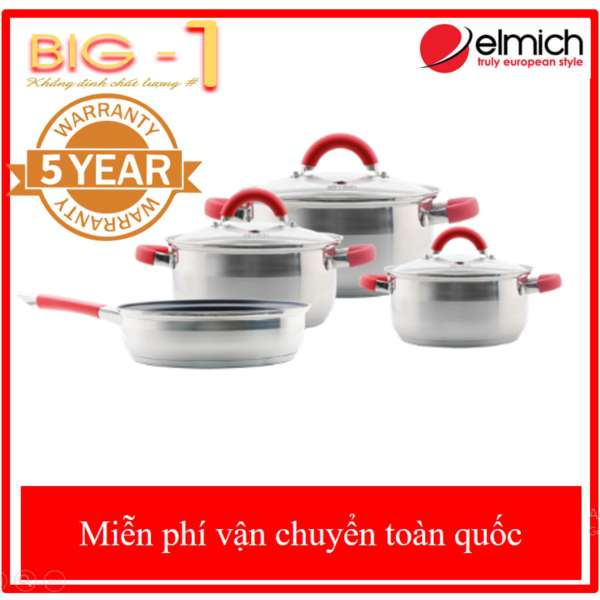 Bộ Nồi Chảo Elmich EDA-23504 - Bảo Hành 5 Năm