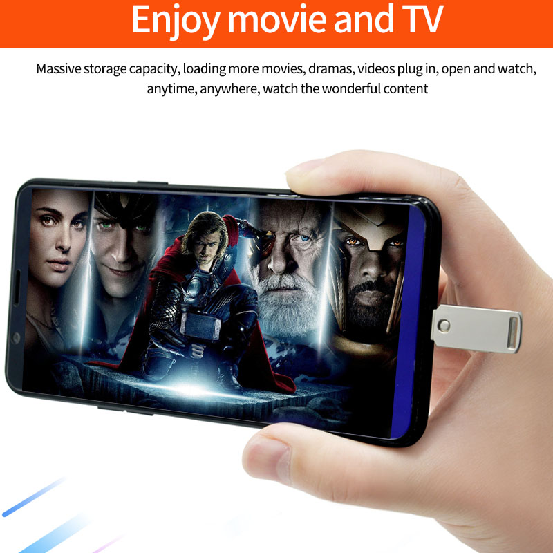 [Get free Bluetooth Earphone]Original Brand USB Flash Drive 128GB OTG Metal USB 3.0+ Type C Pendrive Stick
