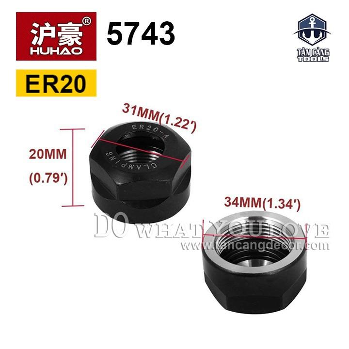 Đầu kẹp collet cnc huhao 5743 er20