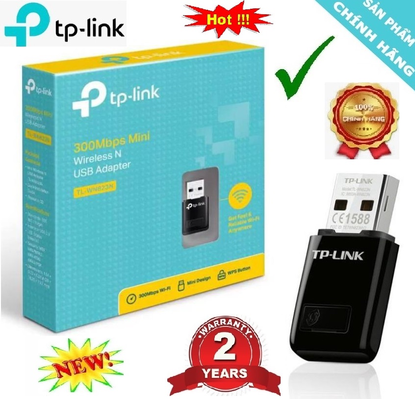 USB thu Wifi TPLink TL-WN823N (Đen)