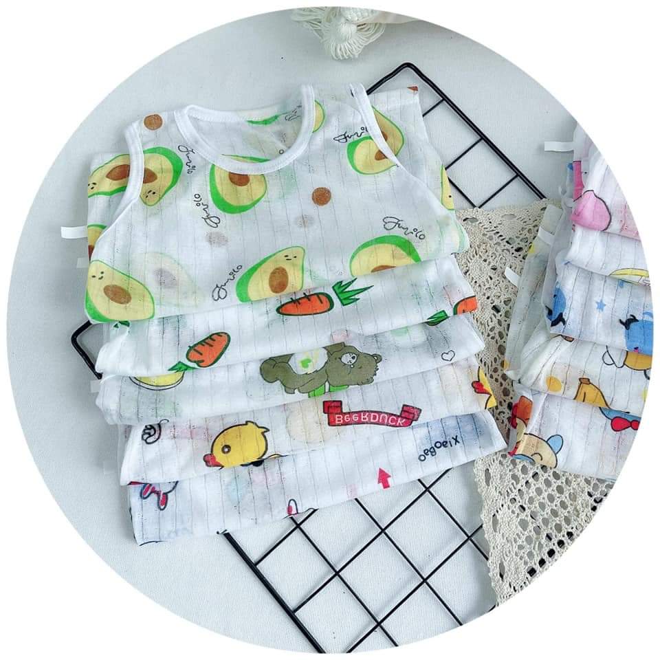 Set 05 bộ ba lỗ cotton giấy cho bé sơ sinh hàng đẹp sản phẩm tốt với chất lượng độ bền cao và được cam kết sản phẩm y như hình