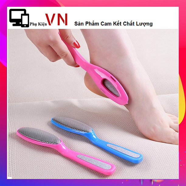 [HCM]⚡ Sale Sập Sàn ⚡ Dụng Cụ Chà Gót Chân Tẩy Tế Bào C.hết 2 Trong 1 Tiện Dụng - Dụng Cụ Chà Gót Chân 2 in 1 - Bàn Chải K.im Loại / Cây Tẩy Tế B.ào / Chà Nhám Dũa Móng Chân