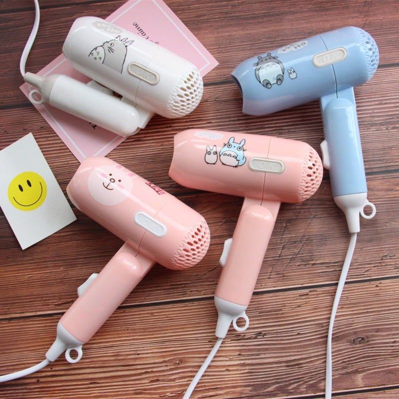 (HÀNG HOT) Máy Sấy Tóc Mini Họa Tiết Siêu Kute 2 Chế Độ, Gấp Gọn