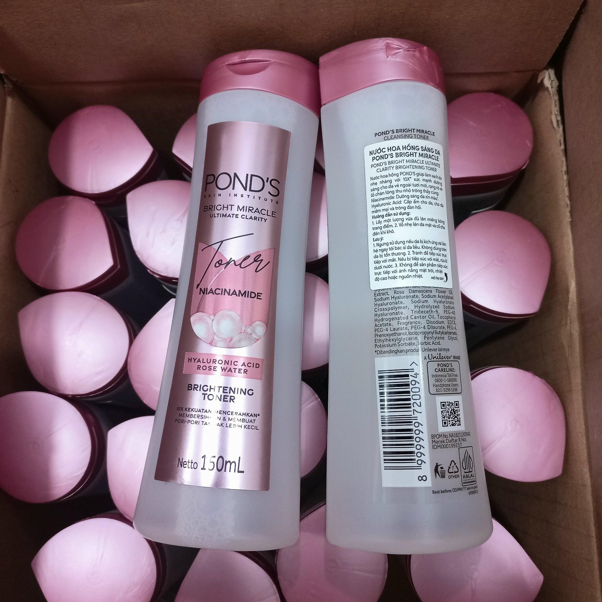 Nước Hoa Hồng Ponds dưỡng trắng da 150ml