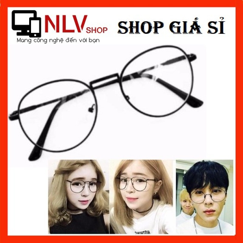 Giá bán NLVSHOP - ⚡ Mắt Kính Ngố Nobita Gọng OVal Đen - V.àng - Bạc - Thời Trang Siêu Xinh ⚡