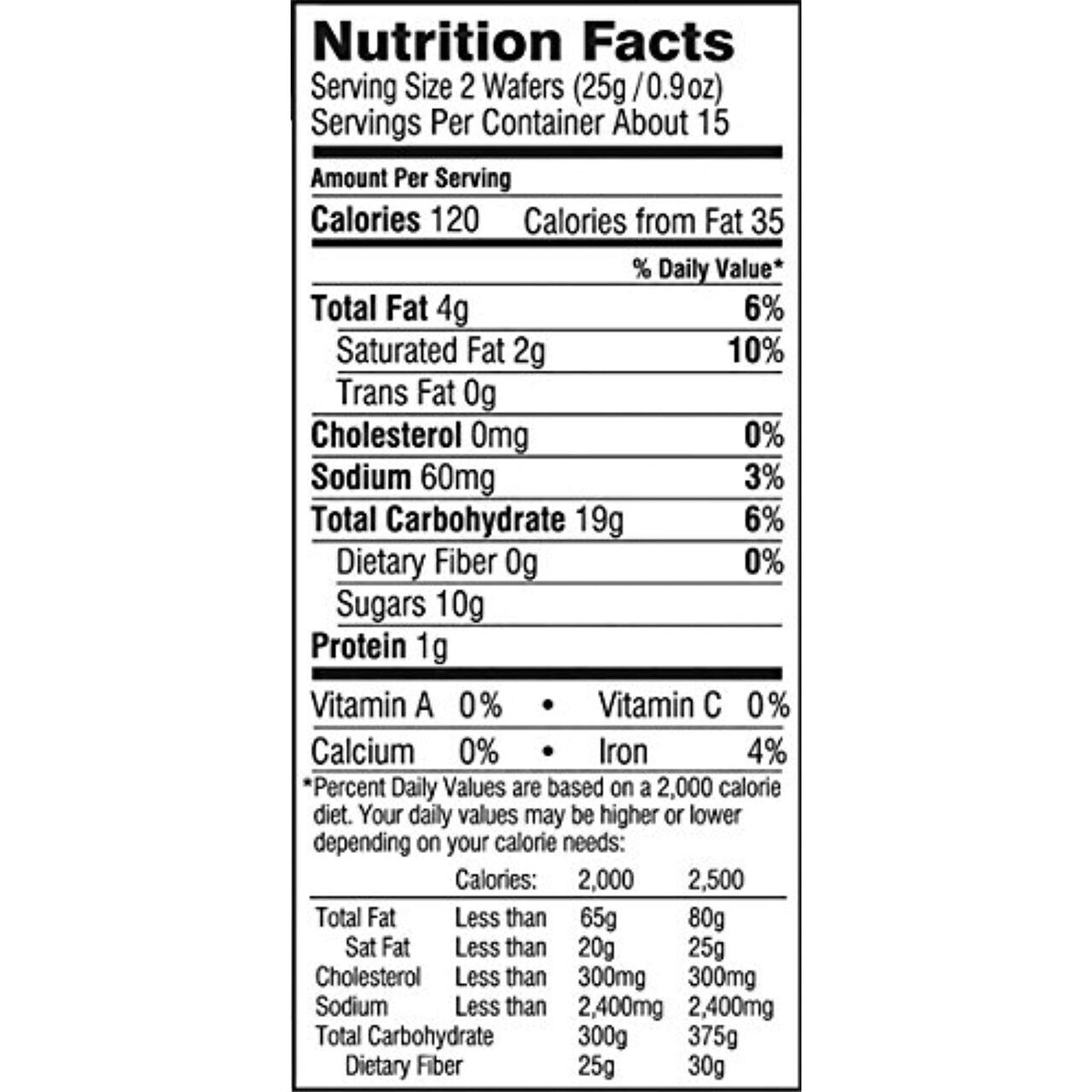 Date 06/26 Pepperidge Farm Waffles 382g - Chocolate with Nuts
