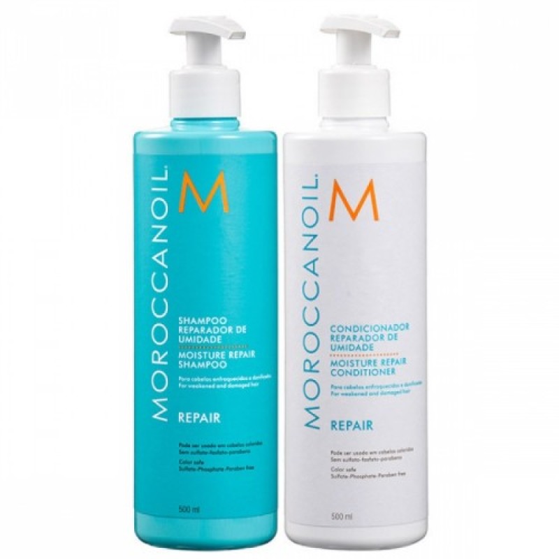 Dầu gội xả phục hồi tóc hư tổn Moroccanoil Moisture Repair 500ml nhập khẩu