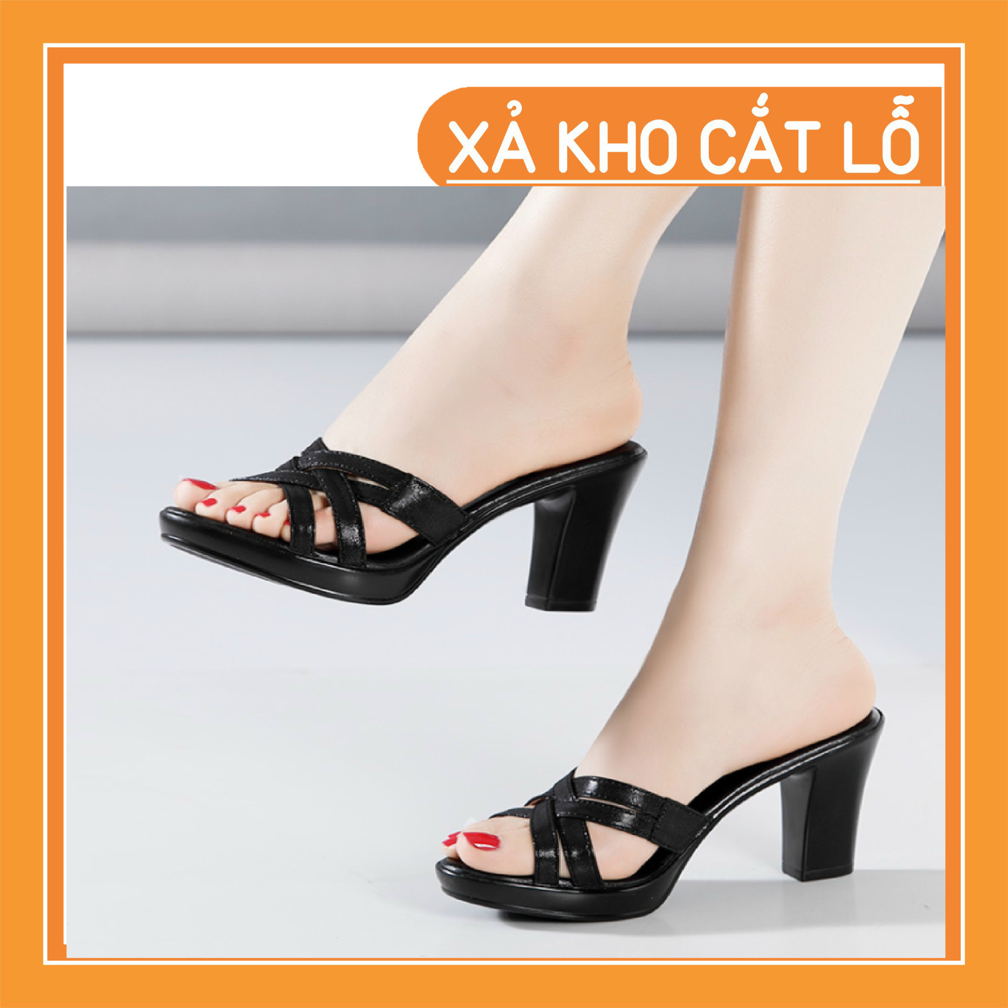 dép cao gót quai chéo gpshop