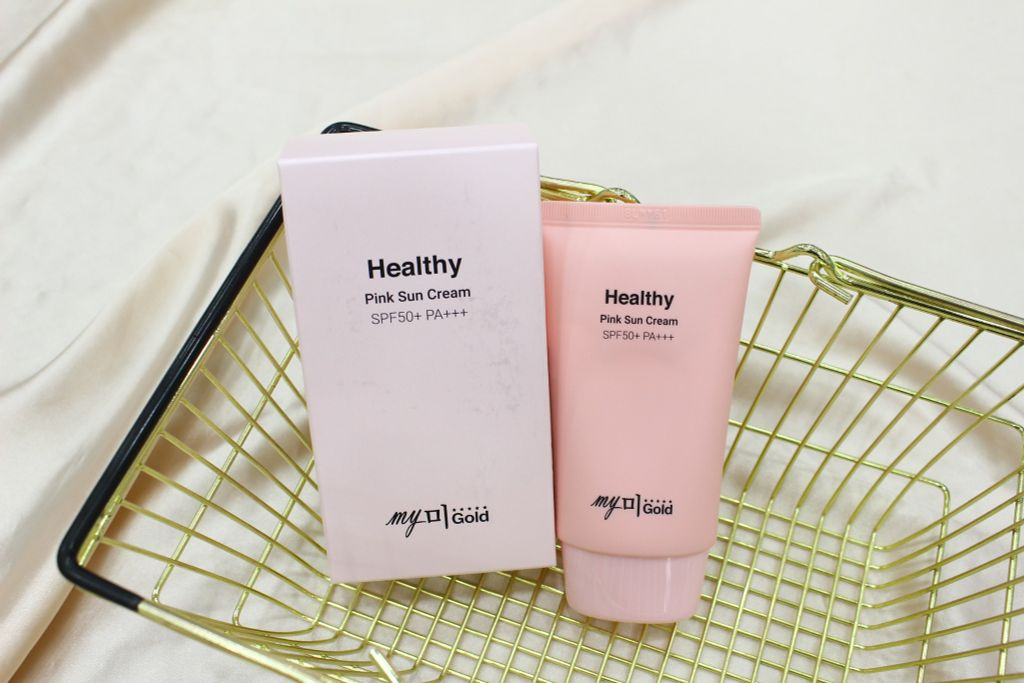 Kem chống nắng the saem ex eco earth - my me gold healthy pink sun cream 50g spf50+ pa+++