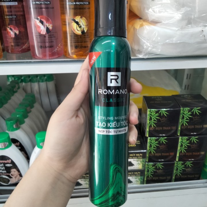 Keo xịt tóc tạo bọt romano styling mousse