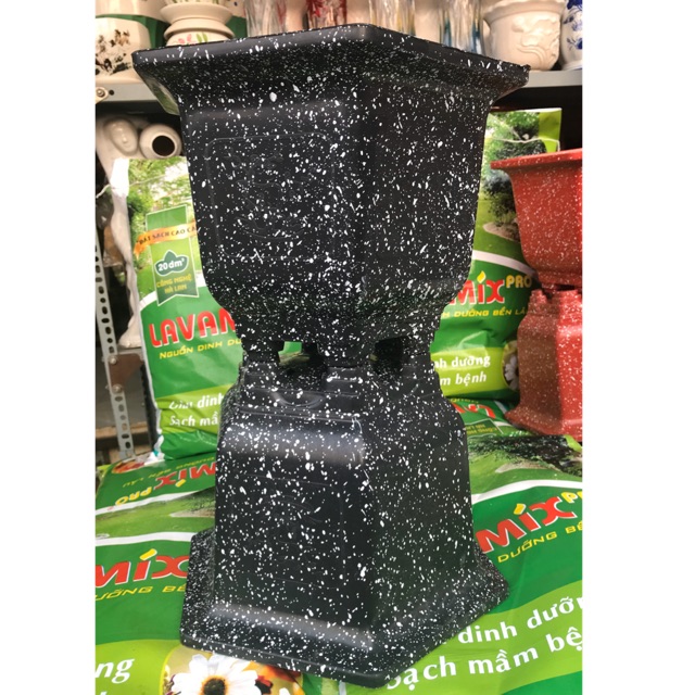 Chậu Nhựa Lục Giác Giả Đá