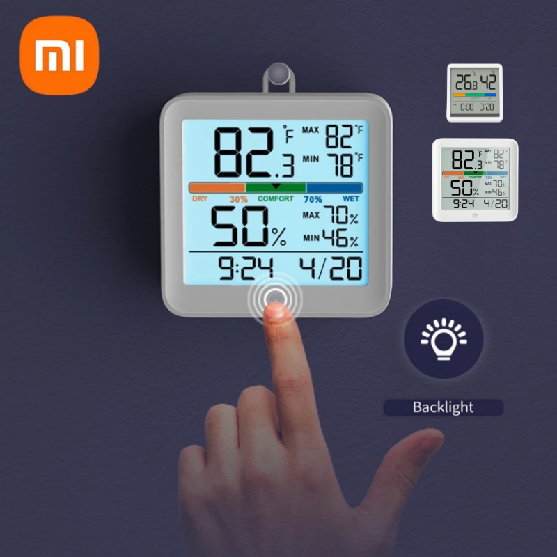 Giá bán [2022] Đồng hồ Xiaomi, nhiệt ẩm kế MIIIW NK5253A , màn hình lớn LCD 3.7 inch Có Đèn Nền Breo Market
