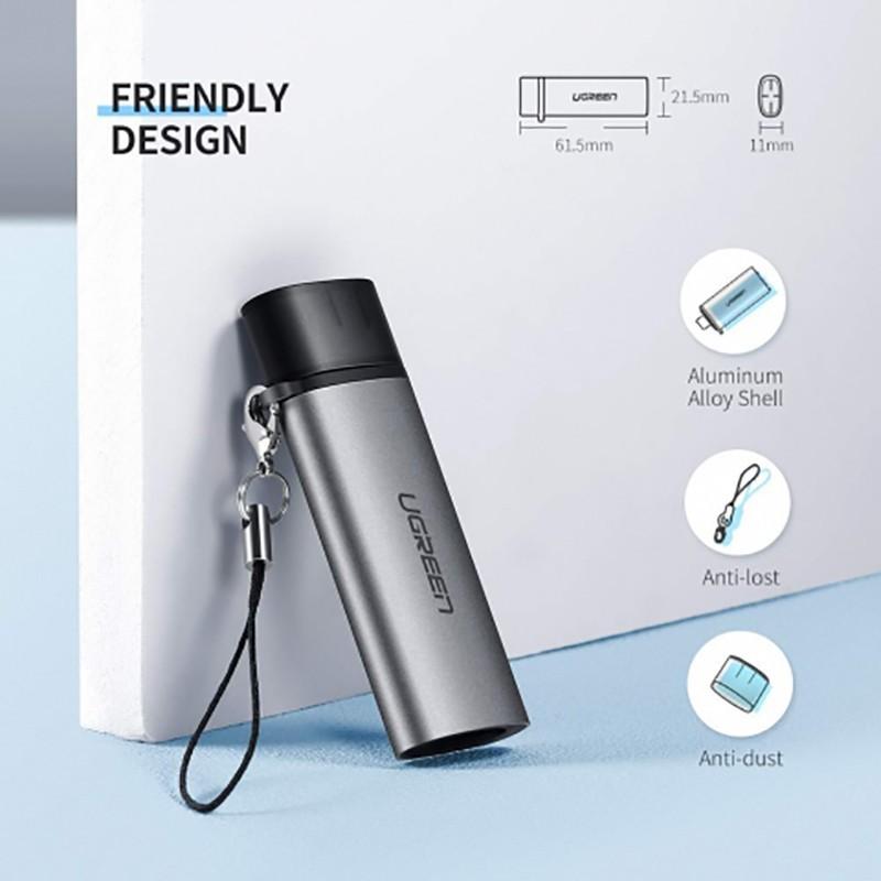 Đầu đọc thẻ nhớ SD/TF USB Type C Ugreen 50704