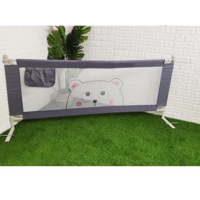 Thanh chắn giường cao cấp mẫu gấu xám