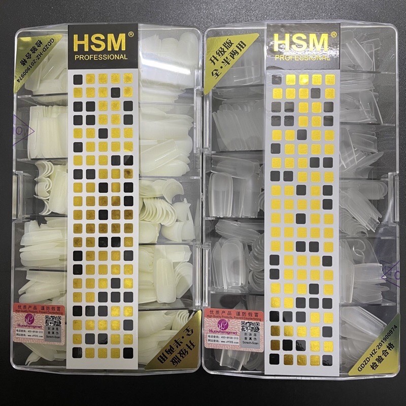[HCM]Móng Úp Móng HSM Nhám Sẵn 500 Móng [ Hàng Chính Hãng ]