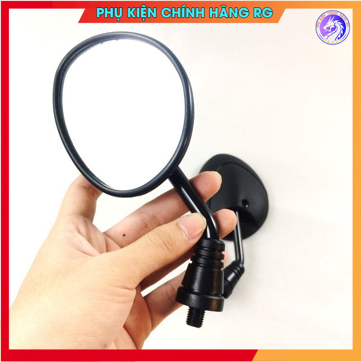 Cặp kính chiếu hậu lắp xe máy kiểu tai mèo chân 10li zen thuận